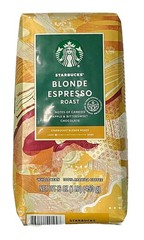 Starbucks Blonde Espresso Whole Bean Coffee 1lb 16oz 453g Bag Light Roast 6pack
