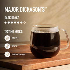 Peet’s Coffee Major Dickason’s Blend Premium Dark Roast Whole Coffee Beans, Arab