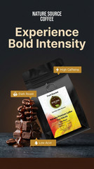 Robusta Premium Coffee | Pure Robusta | Dark Roast | High Caffeine | Low Acid |