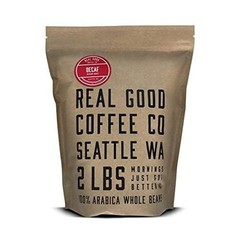 Real Good Coffee Company Medium Roast Decaf Coffee Beans 2LB
