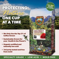 Low Acid Organic Coffee – Whole Bean, Mold-Free & Stomach Friendly by , Colom…