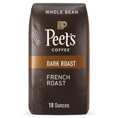 Peet’s French Roast Dark Roast Whole Bean Coffee 18 Ounce Bold and Smoky