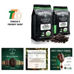 The Bean Organic Coffee Company Water Processed DECAF Le Bean, Dark French Ro…