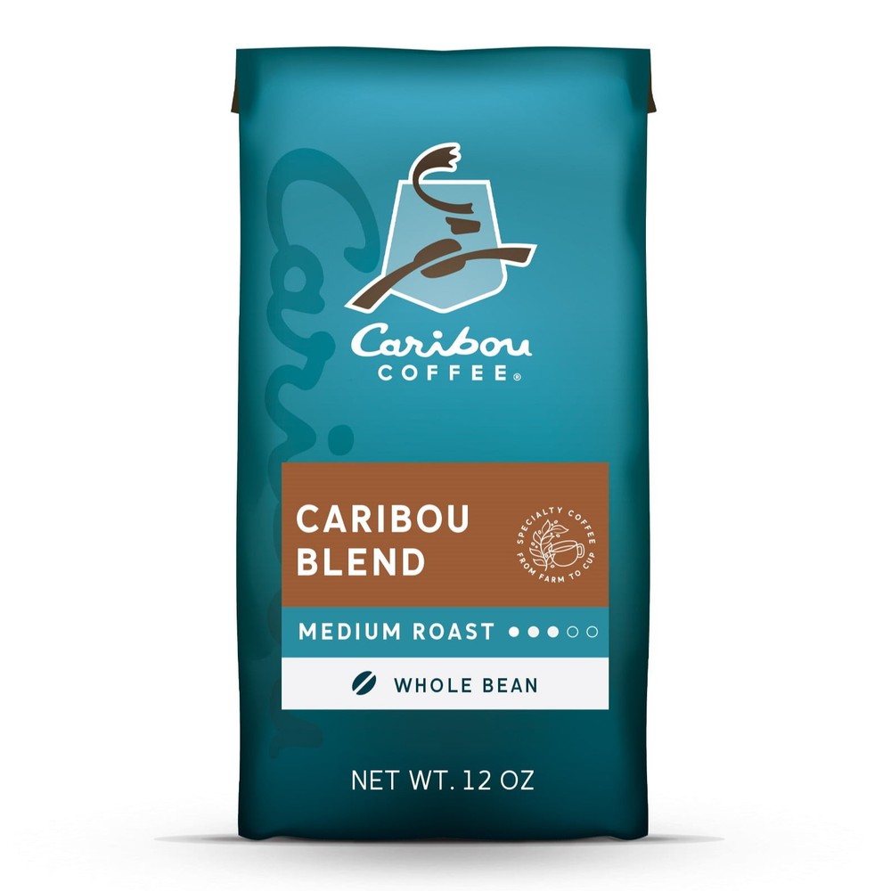 Caribou Coffee Caribou Blend Premium Medium Roast Whole Bean Coffee, 12 oz.