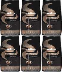 6 PACK – Lavazza Caffe Espresso Italiano Whole Bean, Medium Roast 2.2 lbs bag