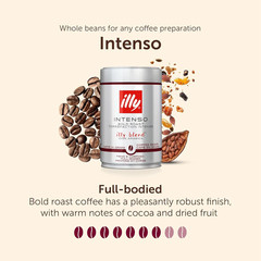 illy Intenso Bold Roast Coffee Beans Dark Roast 100% Arabica 250g / 8.82oz Tin
