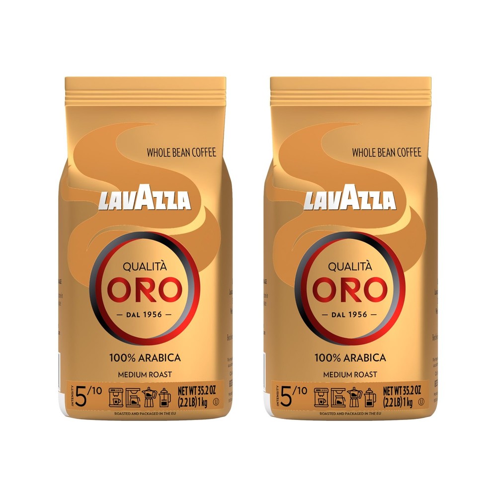 Qualita Oro Italian Coffee Whole Beans 2lb Pack Of 2