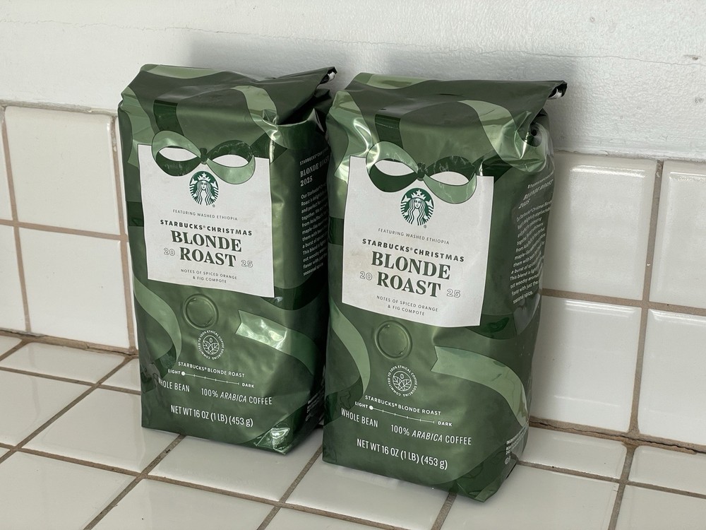 Starbucks Christmas Blonde Roast 2025 Whole Bean Coffee Ethiopian Lot Of 2