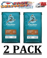 2 PACK – Caribou Blend Whole Bean Coffee 40 oz. Bag, Medium Roast – Total 80 Oz.