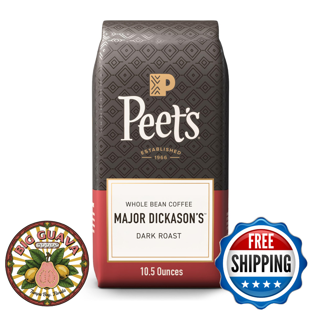 Peet’s Coffee Dark Roast Whole Bean Major Dickason’s Blend 10.5oz Bag