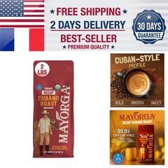 Mayorga Decaf Coffee 2lb Dark Roast Organic Whole Beans