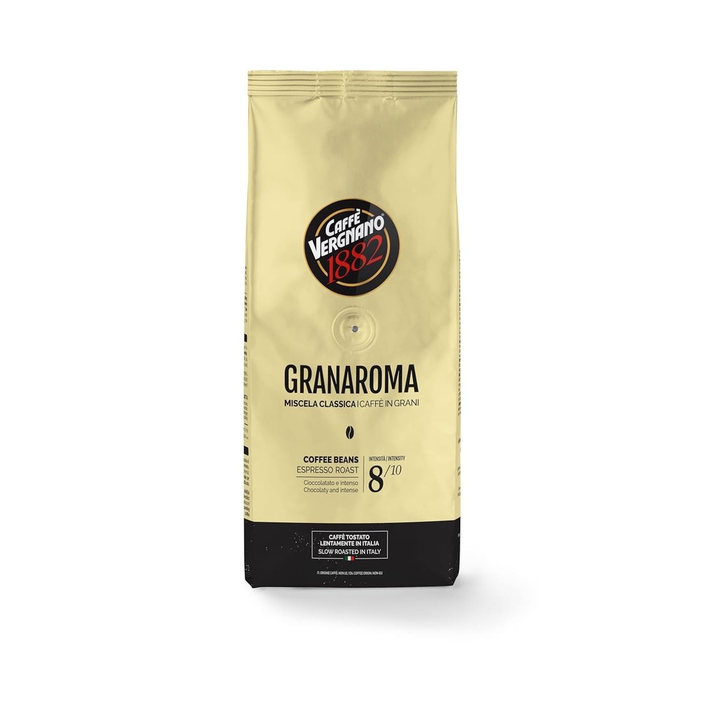 Caffe Vergnano Whole Bean Coffee Gran Aroma 1.1 lb Bag – Medium Roast Espresso B