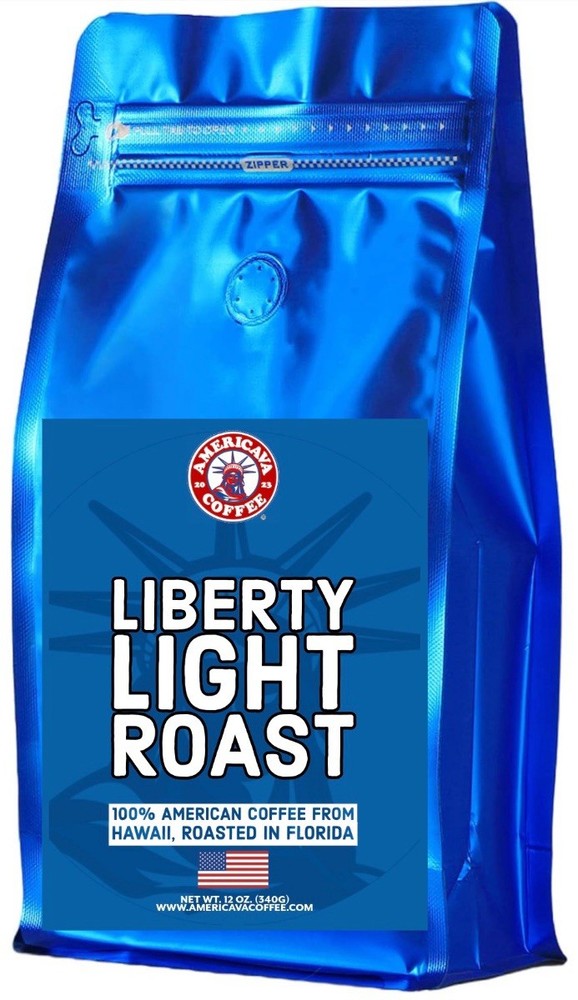 Liberty Light Roast 100% Made in the USA Grown In Hawaii Roasted In Florida