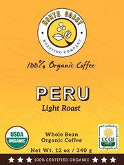 , Light Roast, Organic Coffee, Whole Bean, Single Origin – Peru, Certified, O…