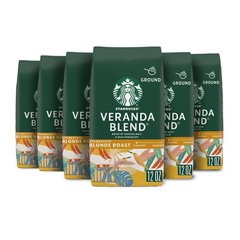 Starbucks Ground Coffee, Blonde Roast Hot 12 Ounce (Pack of 6), Veranda Blend