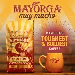 Mayorga Intense Dark Roast Coffee, 2 lb bag – Muy Macho 32 Ounce (Pack of 1)
