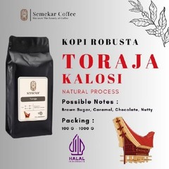 Biji Bubuk Kopi Robusta Toraja Grade 1 Specialty Fresh Roasted 200g