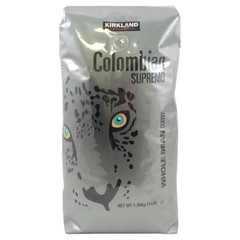 Kirkland Signature Colombian Supremo Coffee, Whole Bean, 3 lbs