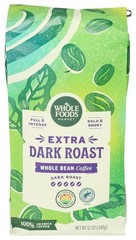 Whole Foods Market, Extra Dark Roast Bean Coffee, 12 Ounce (Pack of 1)