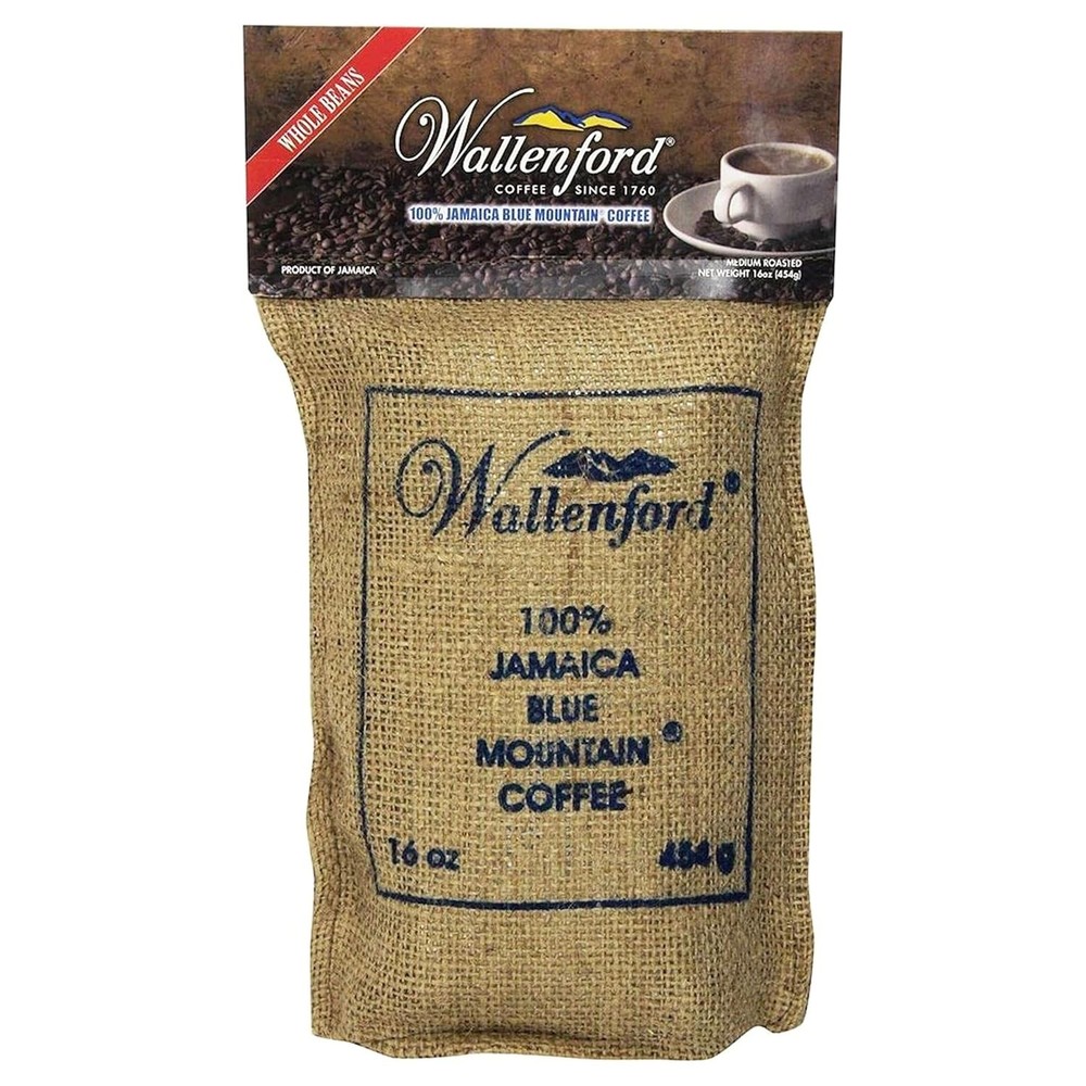 Wallenford Jamaica Blue Mountain Coffee Bean 100% 16oz