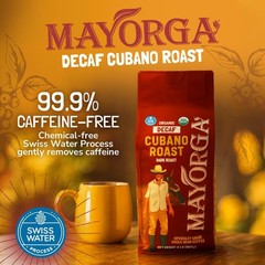 Mayorga Decaf Coffee 2 Lb Bag Dark Roast Organic Whole Bean