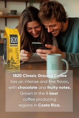 Café 1820 Ground Coffee Classic Costa Rica Gourmet Arabica 18 oz