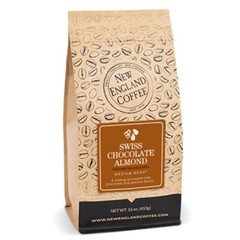 NEW ENGLAND COFFEE SWISS CHOCOLATE ALMOND WHOLE BEAN COFFEE 16OZ