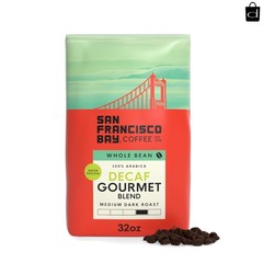 Decaf Gourmet Whole Bean Coffee – Medium-Dark Roast, Swiss Water Processed 2 lb