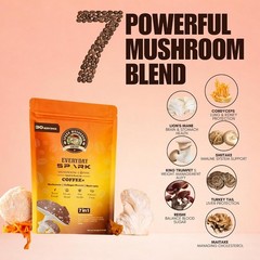 Spark Organics Instant Mushroom Coffee – Gut Balance & Clean Energy Blend, 7.4oz