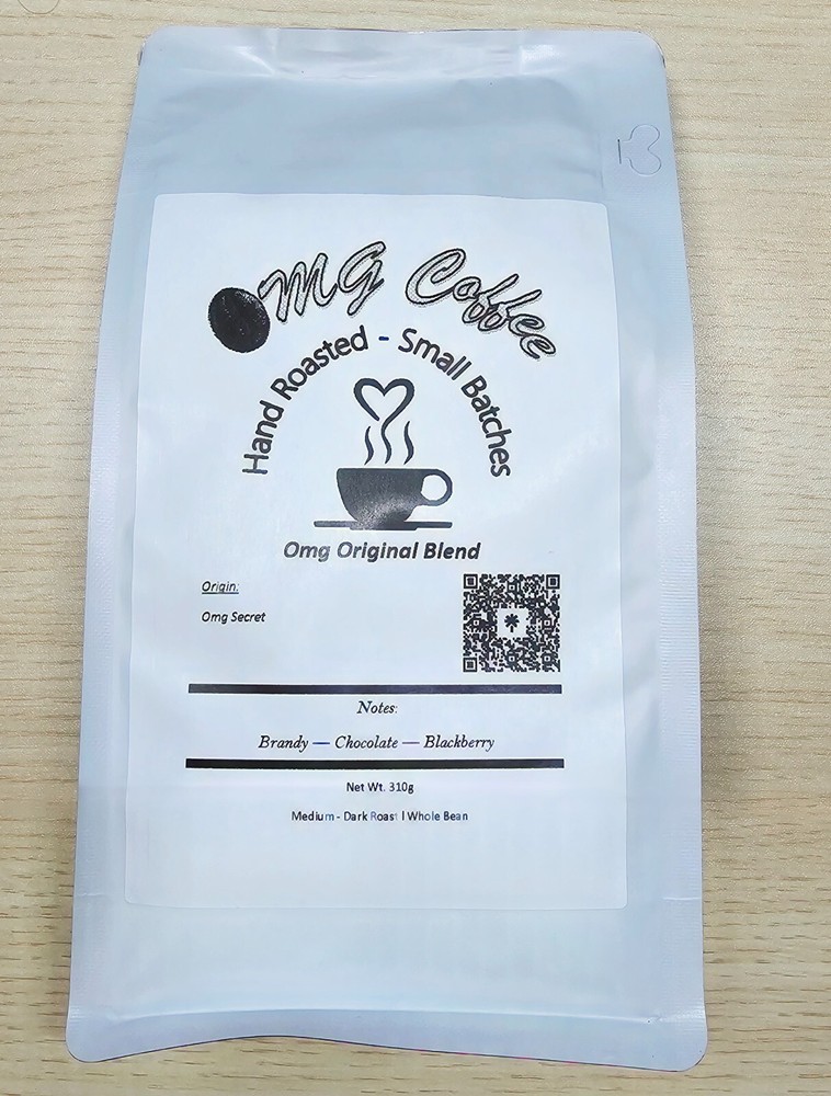 OMG Coffee Whole Bean Espresso – Brandy, Chocolate, and Blackberry Infused – Med