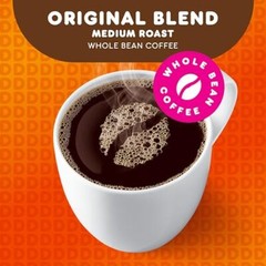 Dunkin Original Blend Whole Bean Coffee 12 Ounce Pack of 6 Bags