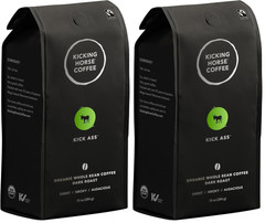 Coffee, Kick Ass, Dark Roast, Whole Bean, 10 Oz
