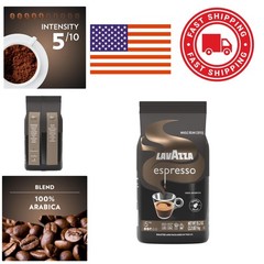 100 Percent Arabica Espresso Coffee Whole Beans 2.2 Pounds Medium Roast