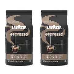 Lavazza Espresso Whole Bean Coffee Medium Roast 2.2lb Bag Pack of 2
