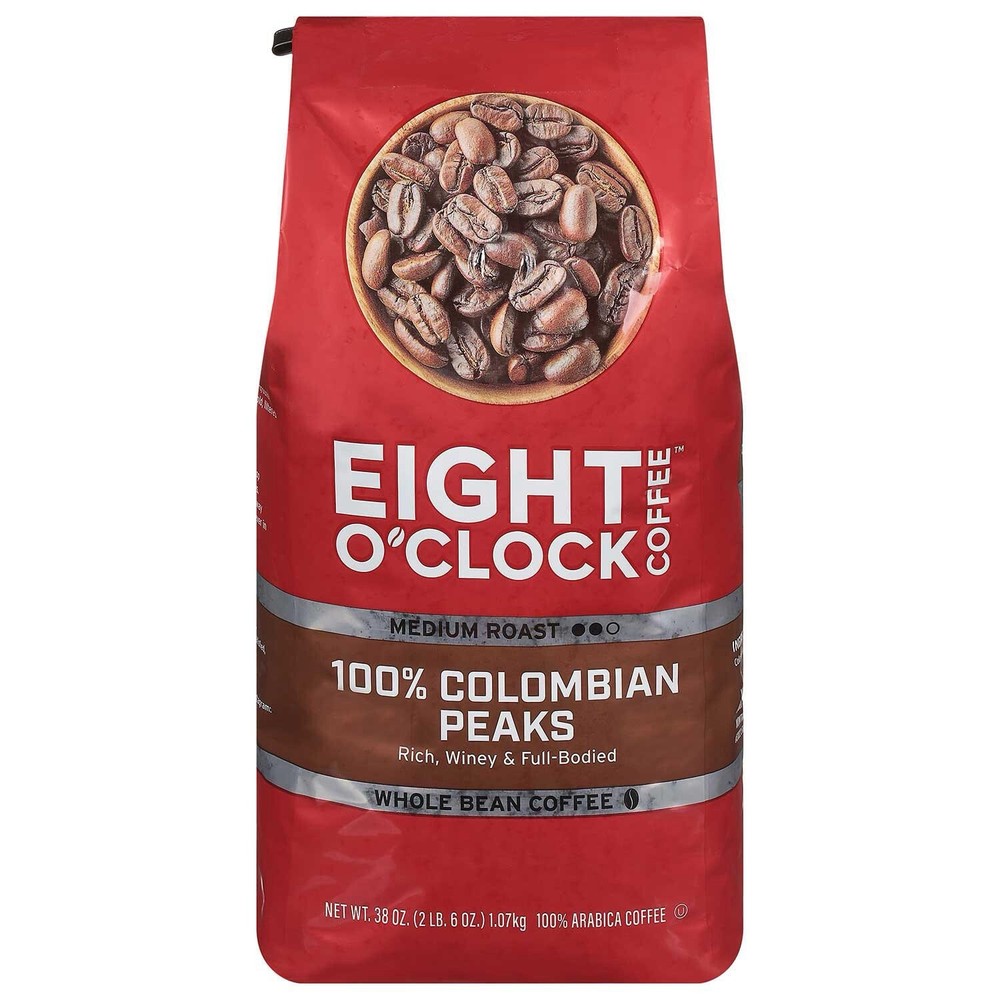Eight O’Clock Whole Bean Coffee, 100% Colombian Peaks (38 oz.)