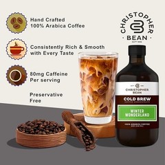 Christopher Bean Winter Wonderland Cold Brew Coffee -100% Arabica Coffee Bottle