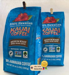 2 Bags – 1.5 lb. Kauai Coffee 100% Hawaiian Medium Roast Whole Bean