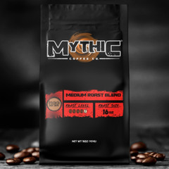 Mythic Coffee Beans, Bag, Fresh Gourmet Roast, Fair Trade, Vegan and Keto Friend