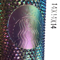 NWT Starbucks Multicolor Iridescent Studded Tumbler Drinkware Size 24oz