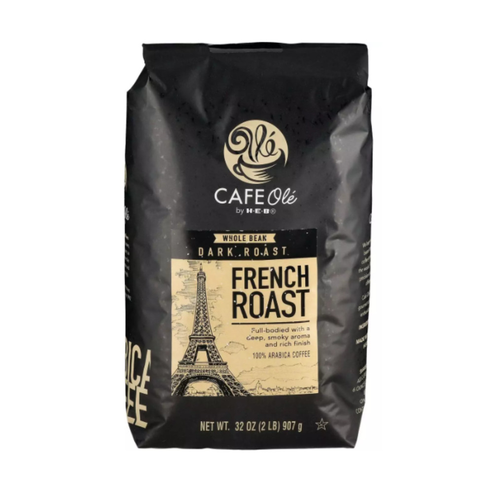 H-E-B Café Olé French Roast Whole Bean Coffee 2 lb | Dark Roast | Bold