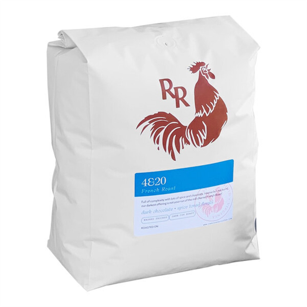Red Rooster Organic 4&20 French Roast Whole Bean Coffee 5 lb. WS-110RR4205LB