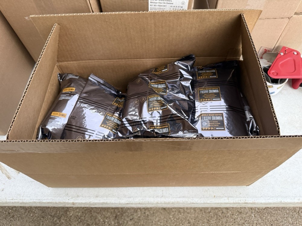 7 Eleven Colombian Whole Bean Medium Arabica Coffee Blend 4lbs Lot Of 9 1 Ibs