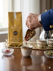 coffee beans Saudi Arabic Coffee Blend | Authentic Cardamom Infused | Tra