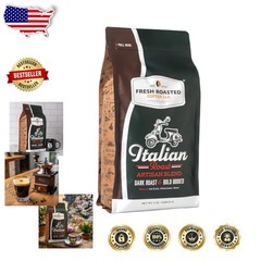 Italian Roast Whole Bean Coffee 5lb Dark Roast Bittersweet OU Kosher
