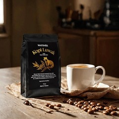 Indulge in Wild Kopi Luwak Coffee Beans – Medium Roast, Unique Flavor Profile-^