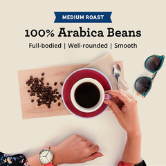Portside Blend Medium Roast Whole Bean Coffee | 12 Ounce Bags (Pack of 6)