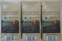 3 BARISSIMO HONDURAS LIGHT ROAST WHOLE BEAN COFFEE 12-OZ BAGS