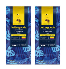 bettergoods Single Origin Colombia Whole Bean Coffee, Medium Dark Roast, 10 Oz.