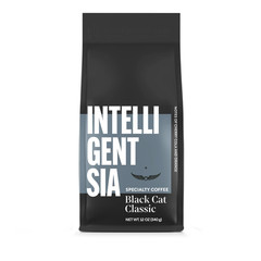 Black Cat Espresso Premium Medium Roast Whole Bean Coffee, Arabi