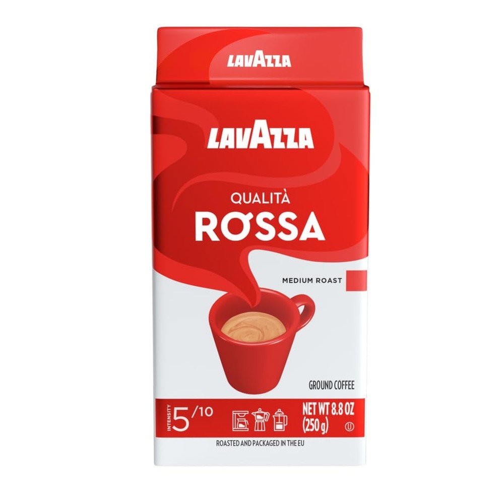 Lavazza Qualità Rossa Ground Coffee, Medium Roast, 8.82 Ounce (Pack of 1)